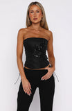 Martini Hour Strapless Bustier Black