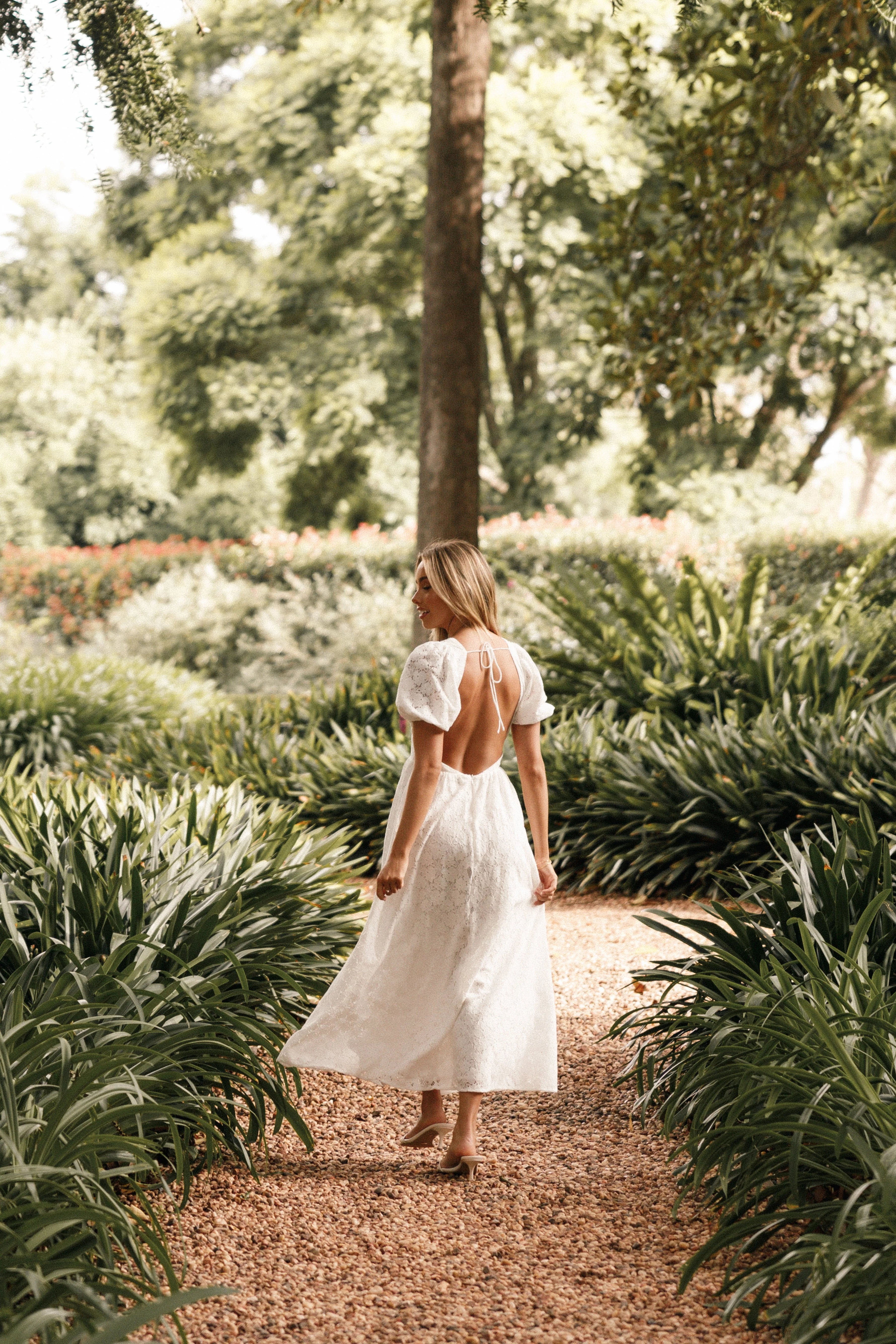 Ayden Midi Dress White