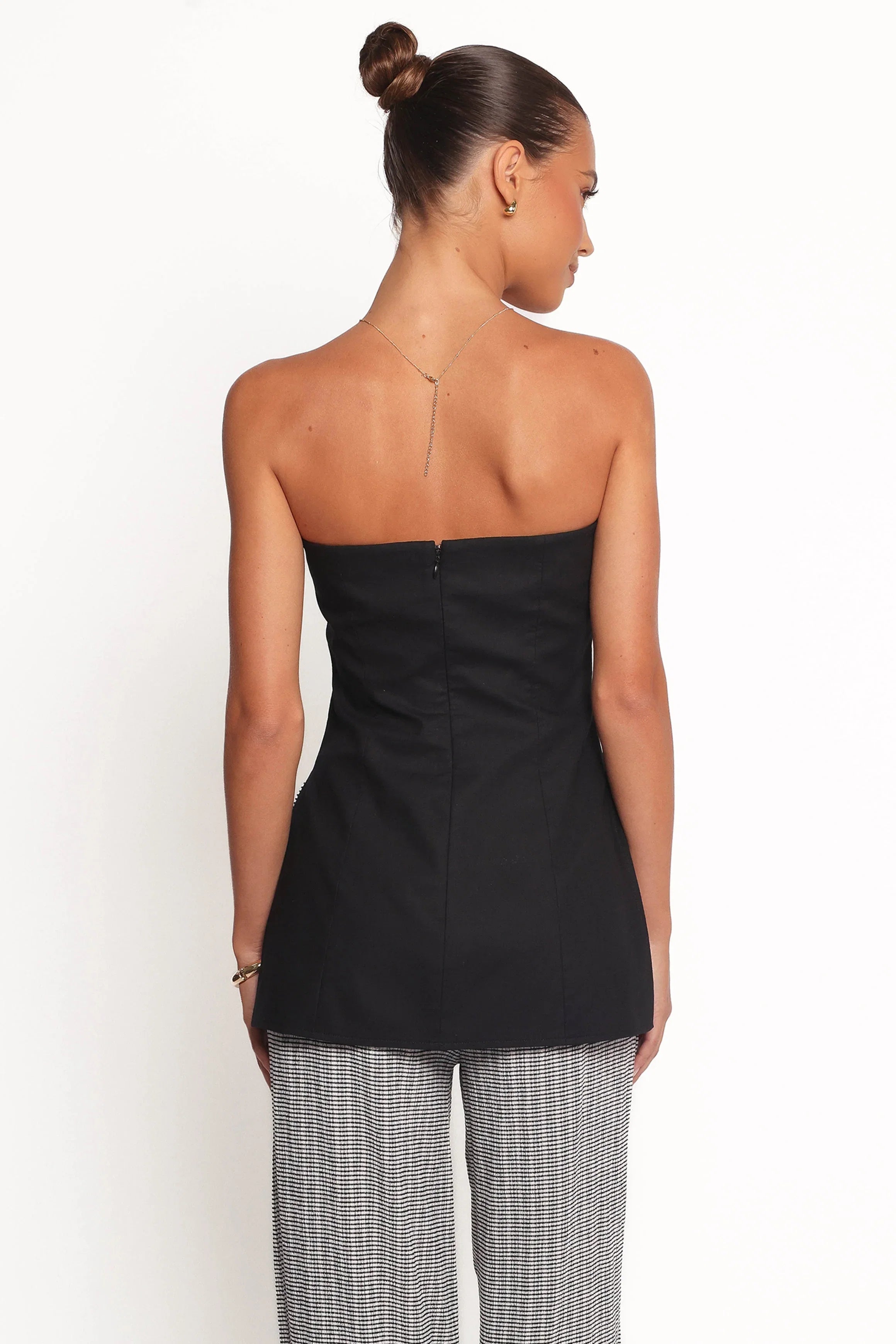 Giovana Strapless Top Black