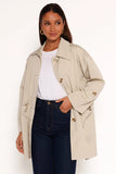 Stella Button Front Collar Jacket Taupe