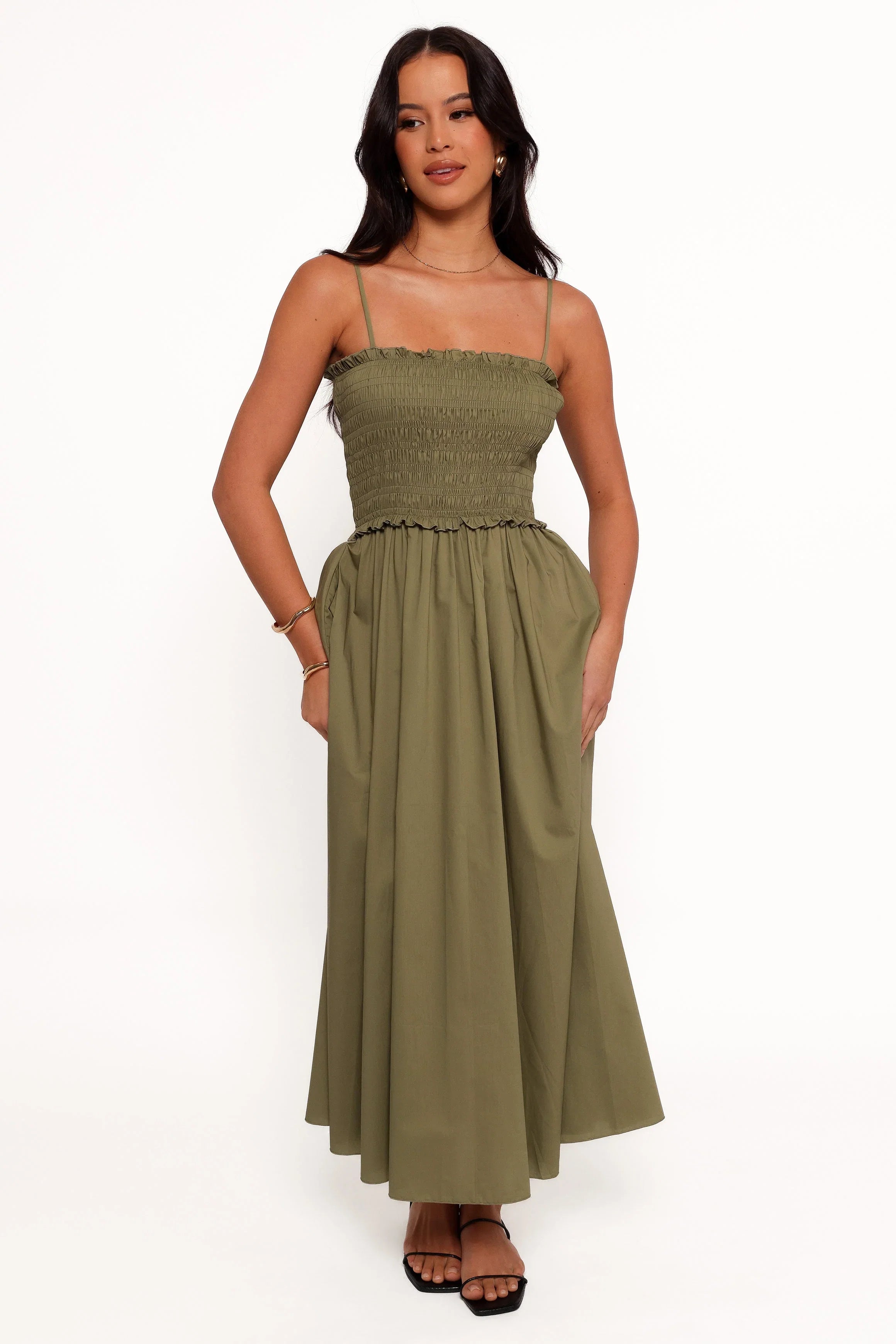 Nigella Maxi Dress Olive Green