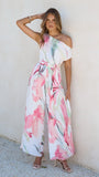 Oasis One Shoulder Jumpsuit Pink Floral