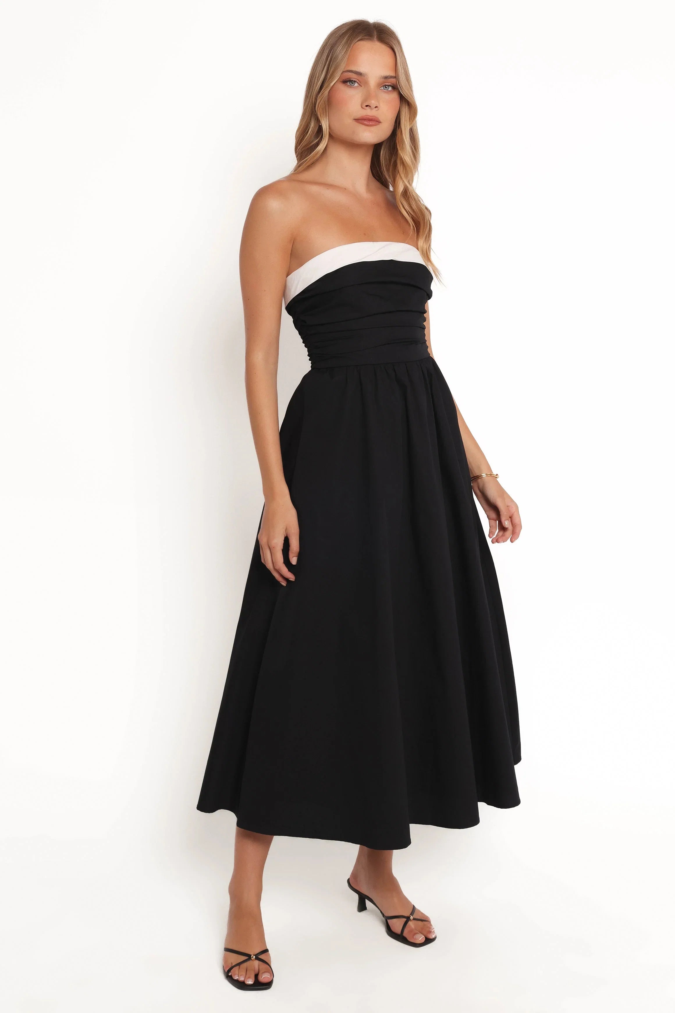 Marais Strapless Midi Dress Black