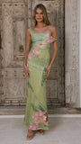Lena Maxi Dress Olive Floral