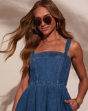 Meralda Corset Denim Midi Dress