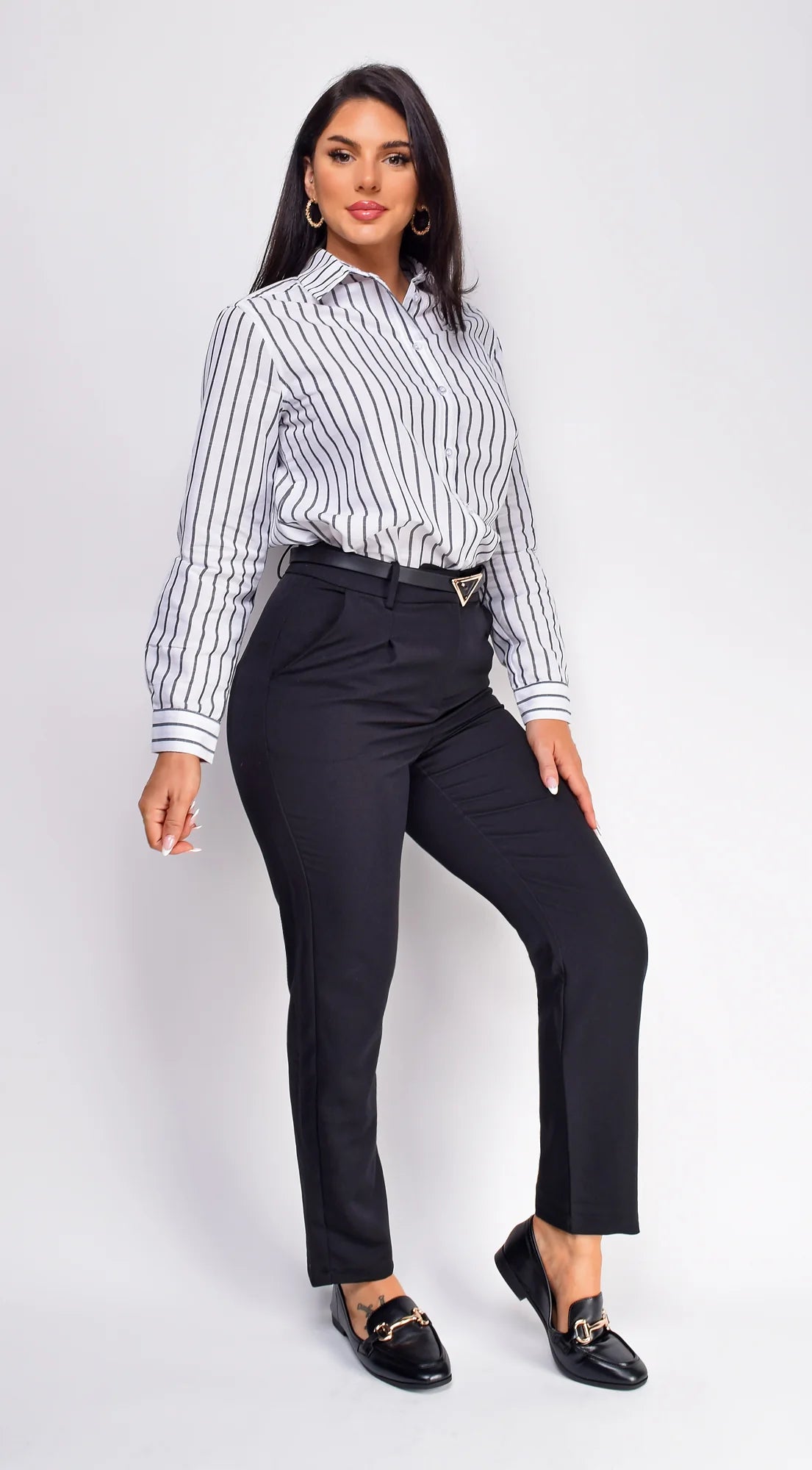 Aspen Twill Slim Fit Cropped Pants Black