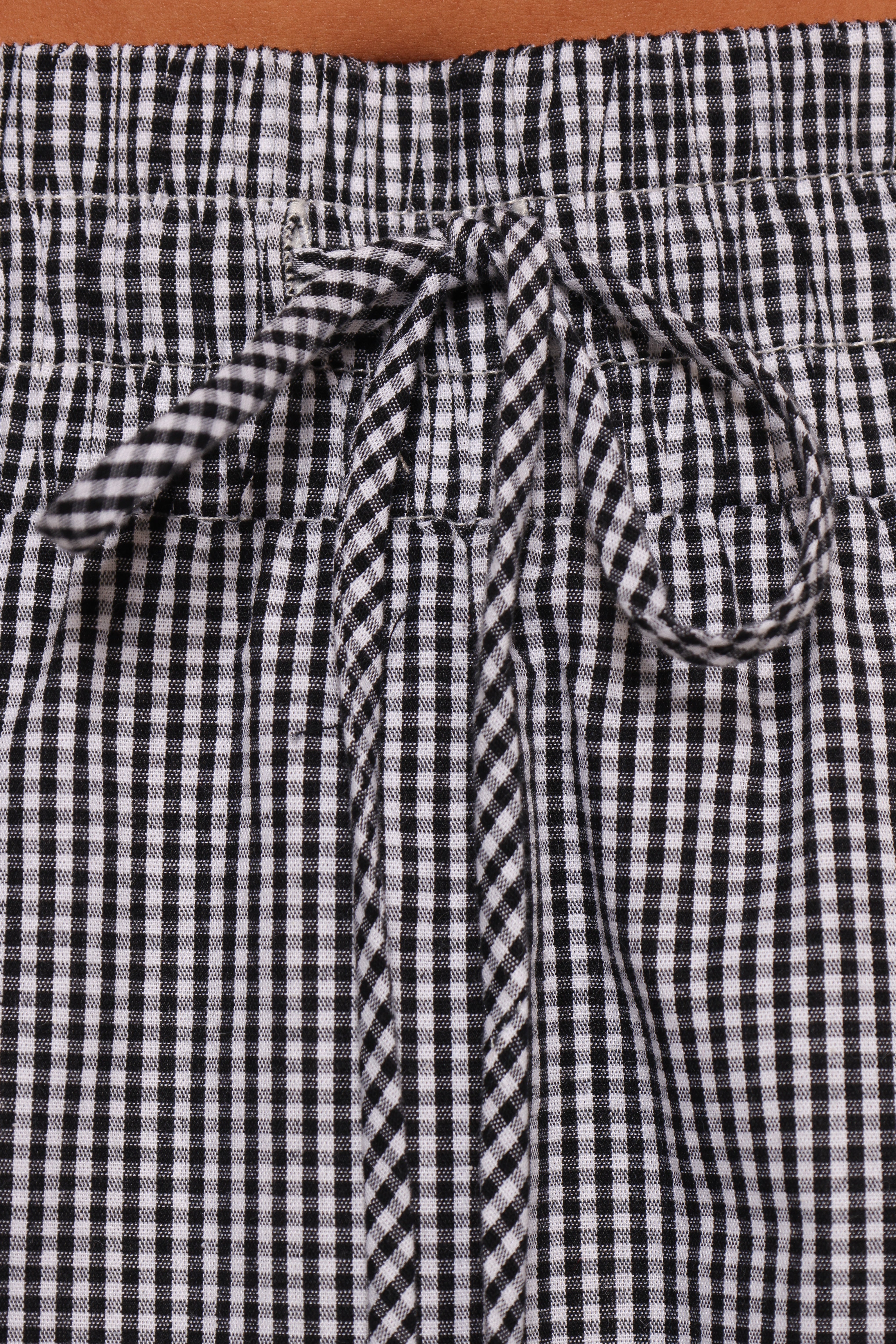 Luna Skirt Set Black White Gingham