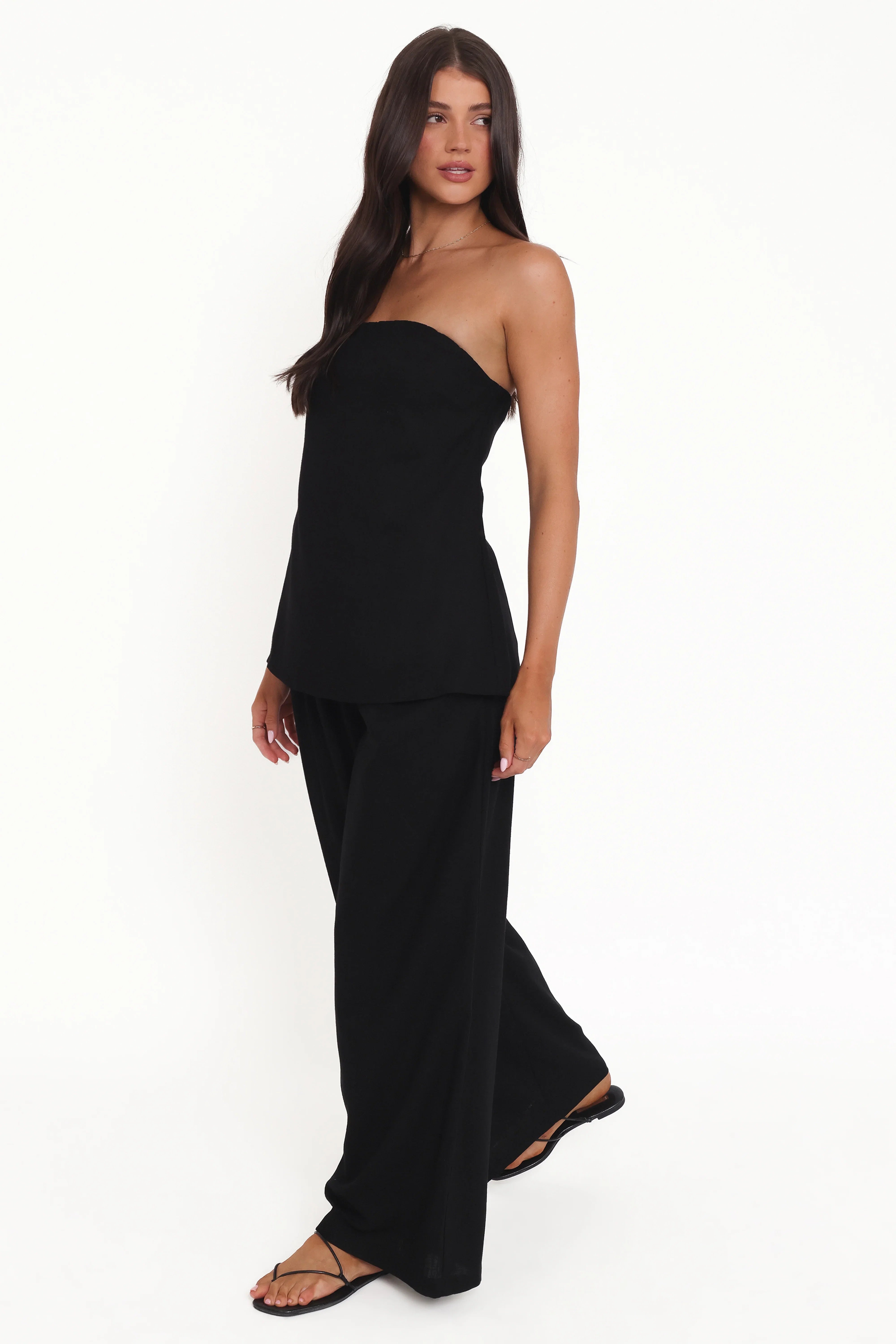 Arles Wide Leg Pants Black