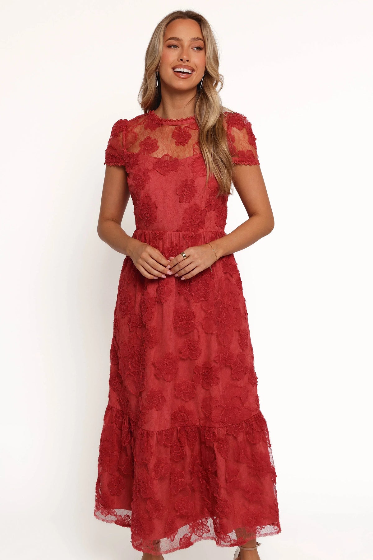 Abbey Midi Dress Wine