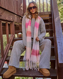 Cabin Light Plaid Print Scarf