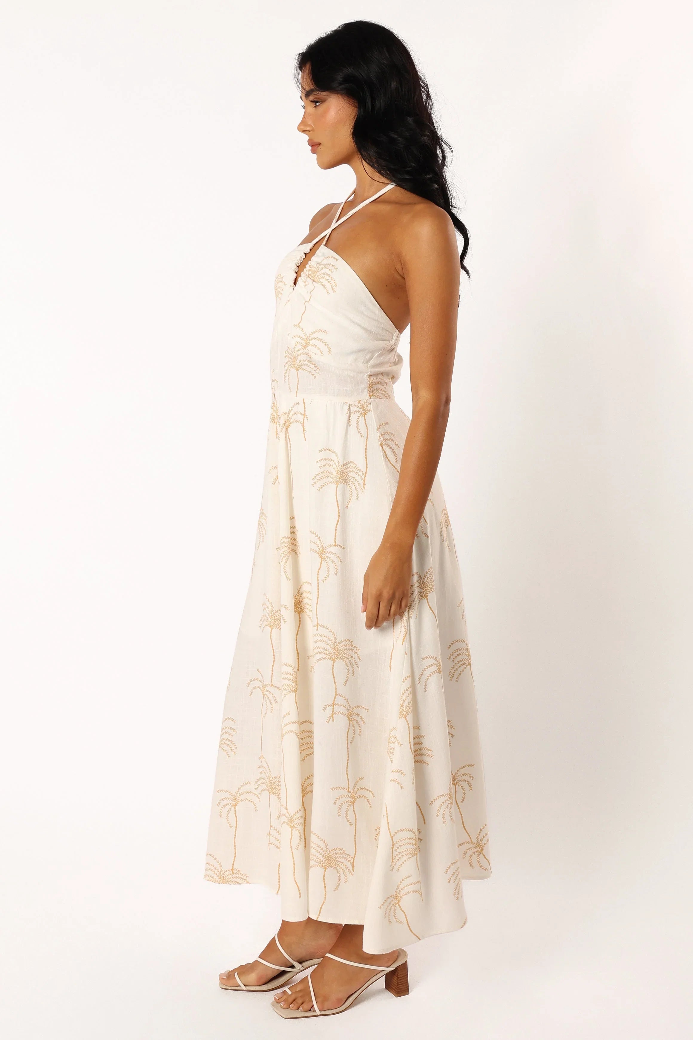 Granger Halterneck Midi Dress White Print