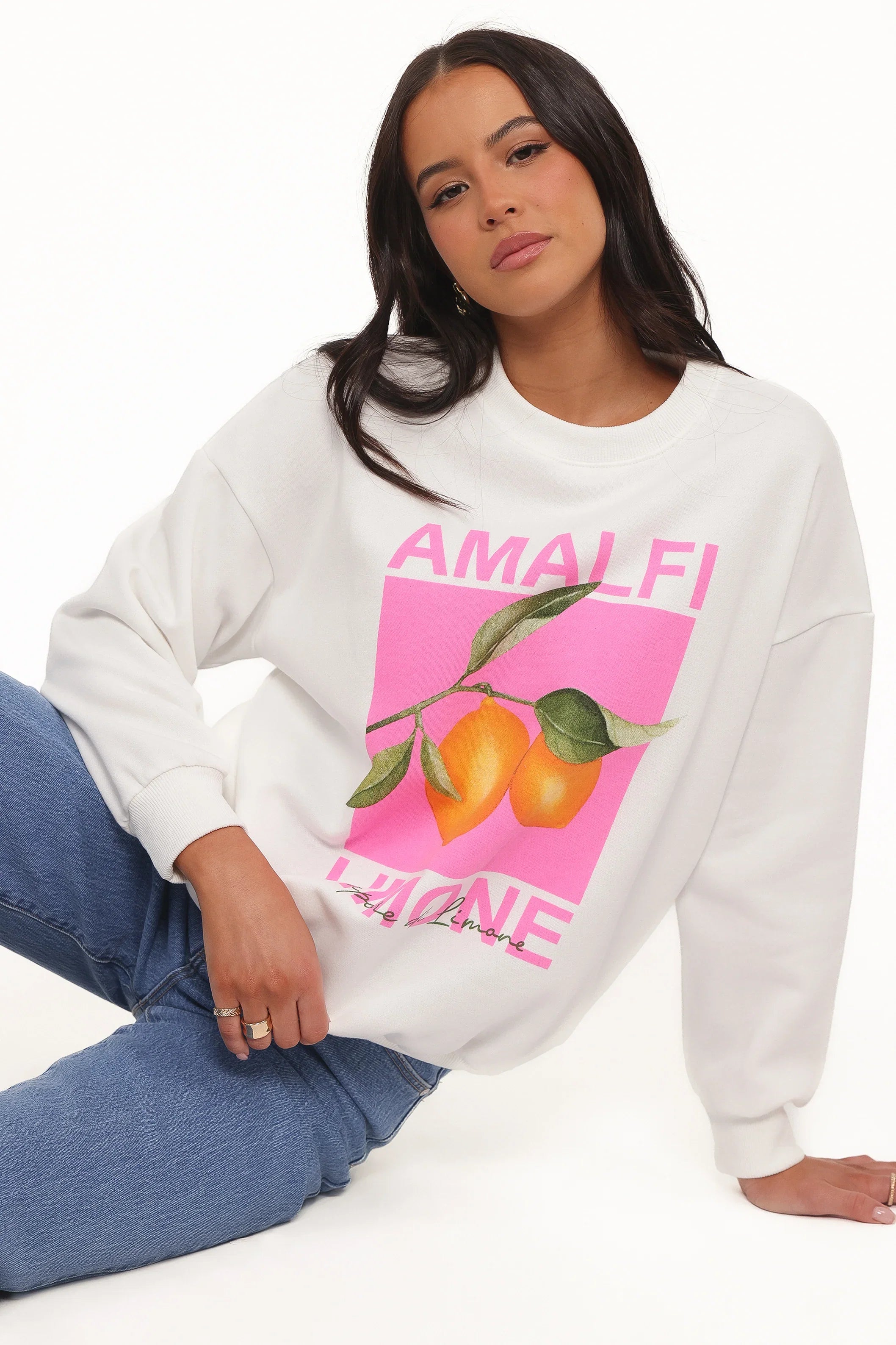 Amalfi Graphic Sweatshirt White