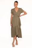 Leontine Midi Dress Olive