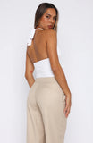 Girls Weekend Halter Top White