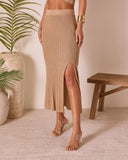 Island Ember Lurex Cover Up Maxi Skirt