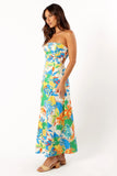 Harriet Strapless Midi Dress Malta Print