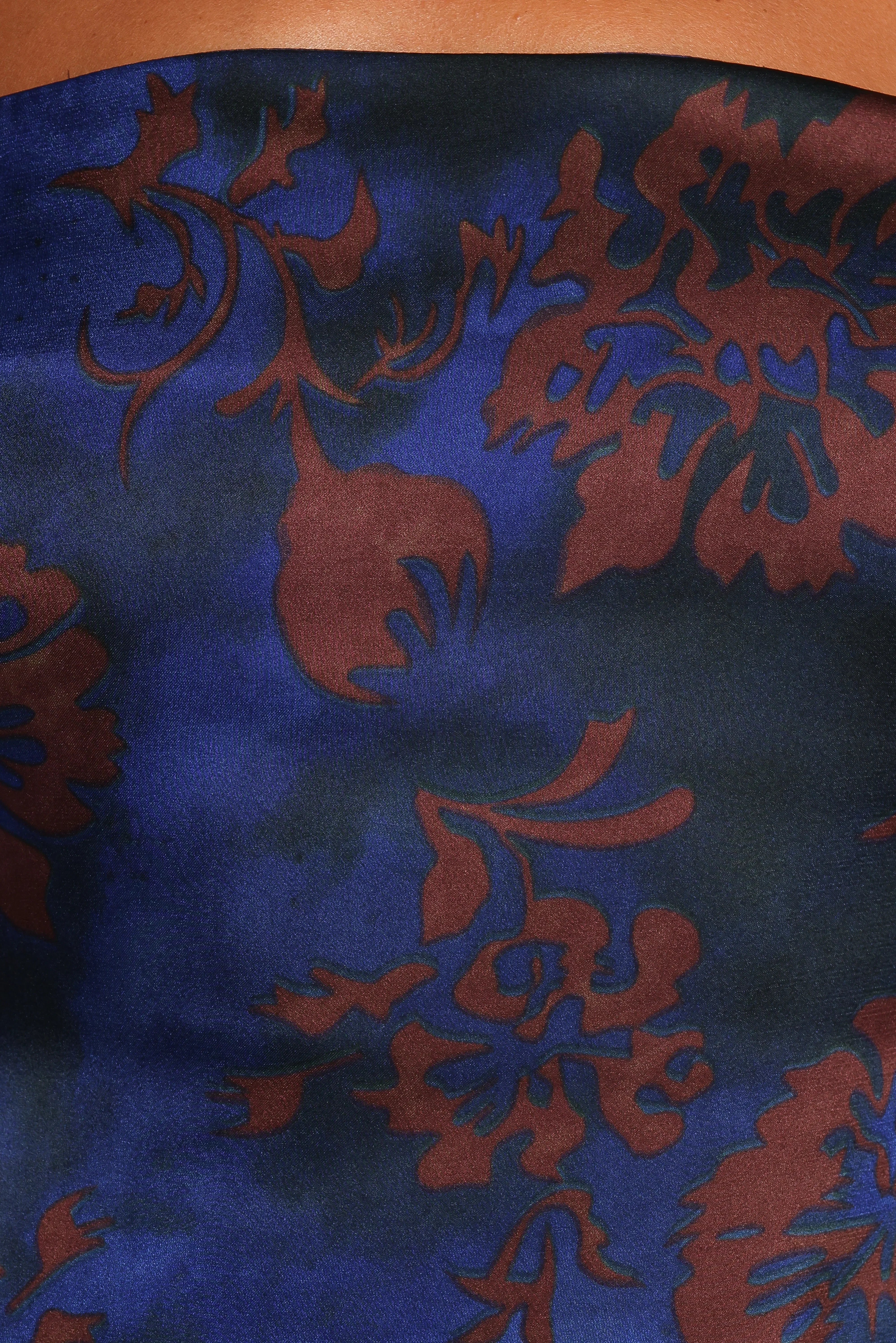 Rockwell Mini Dress Blue Brown Floral