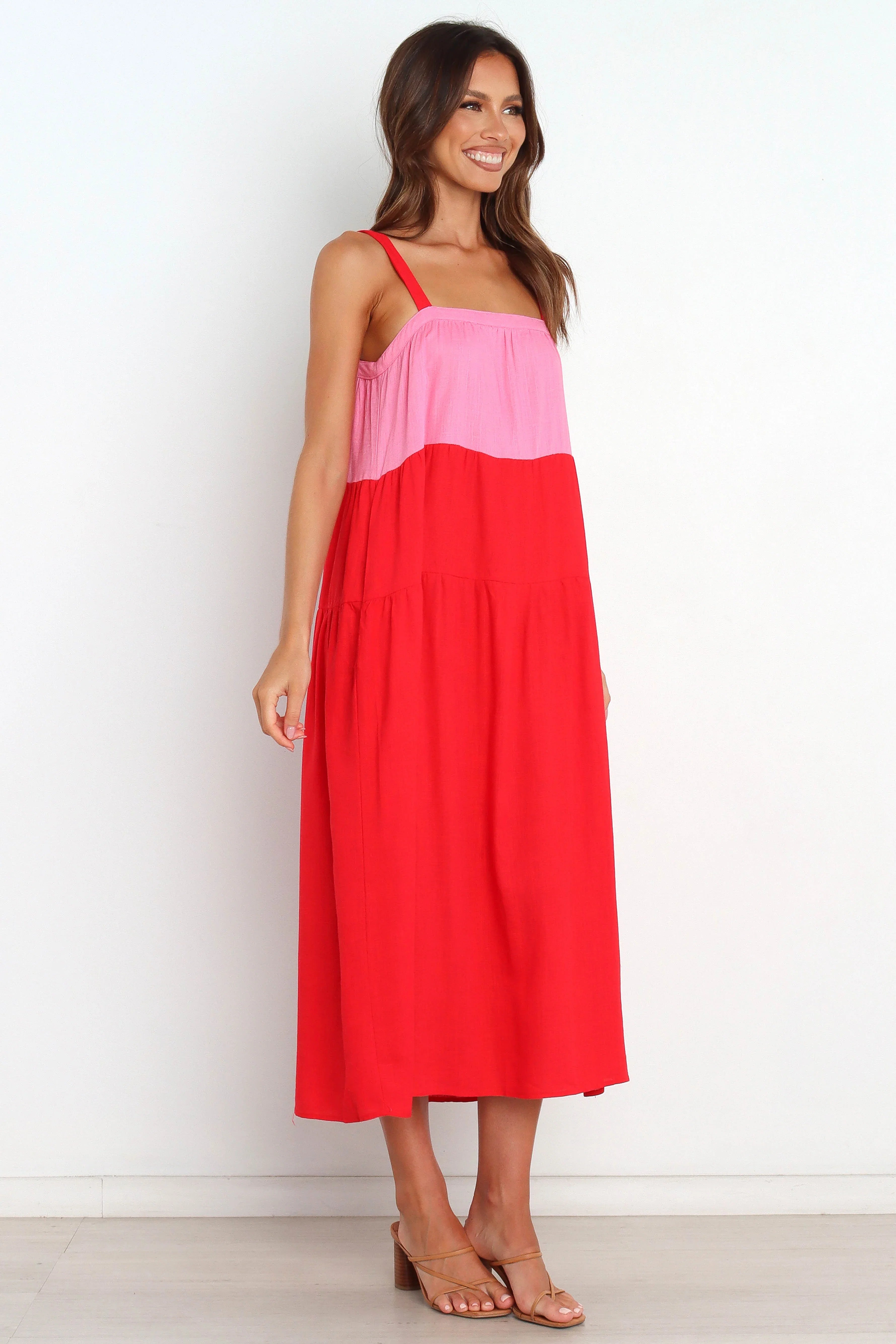 Aliana Dress Pink Splice