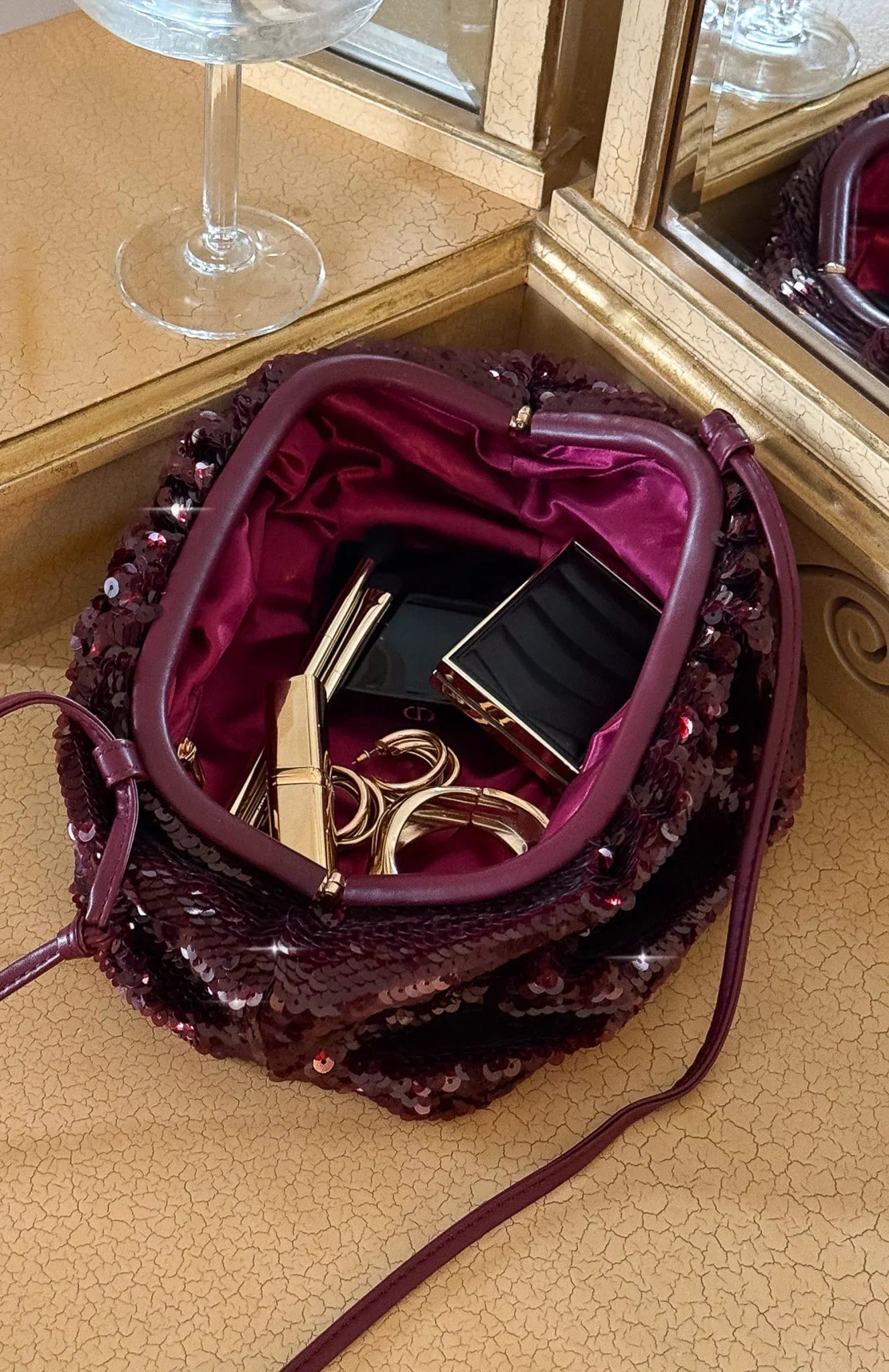 June Clutch Bag Burgundy