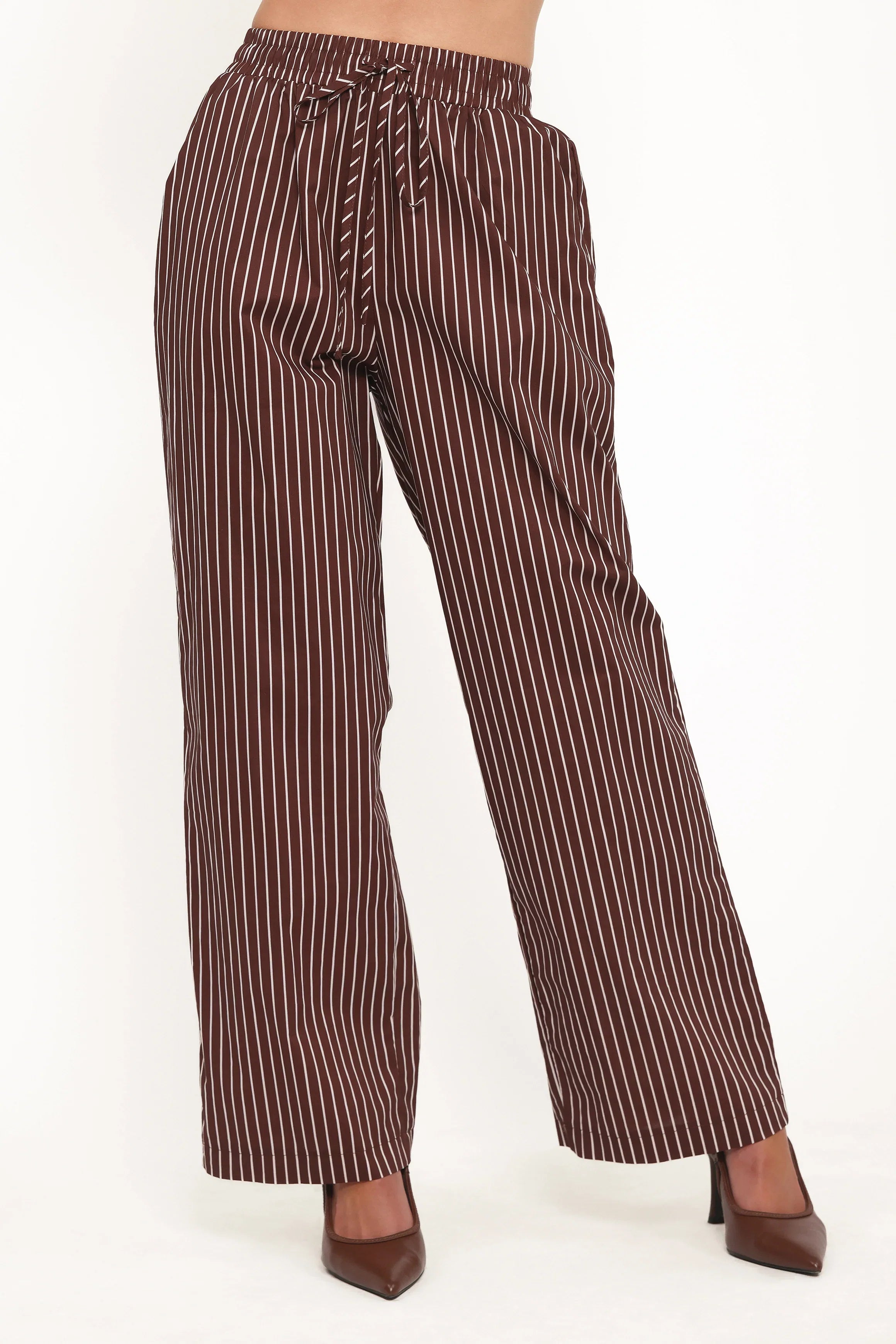 Darya Pants Chocolate Stripe