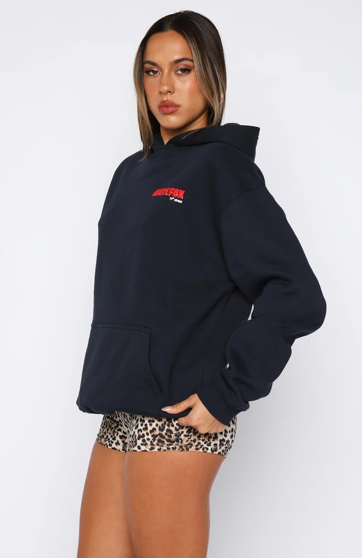 11th Street Shes So Lucky Oversized Hoodie Blueberry Twist