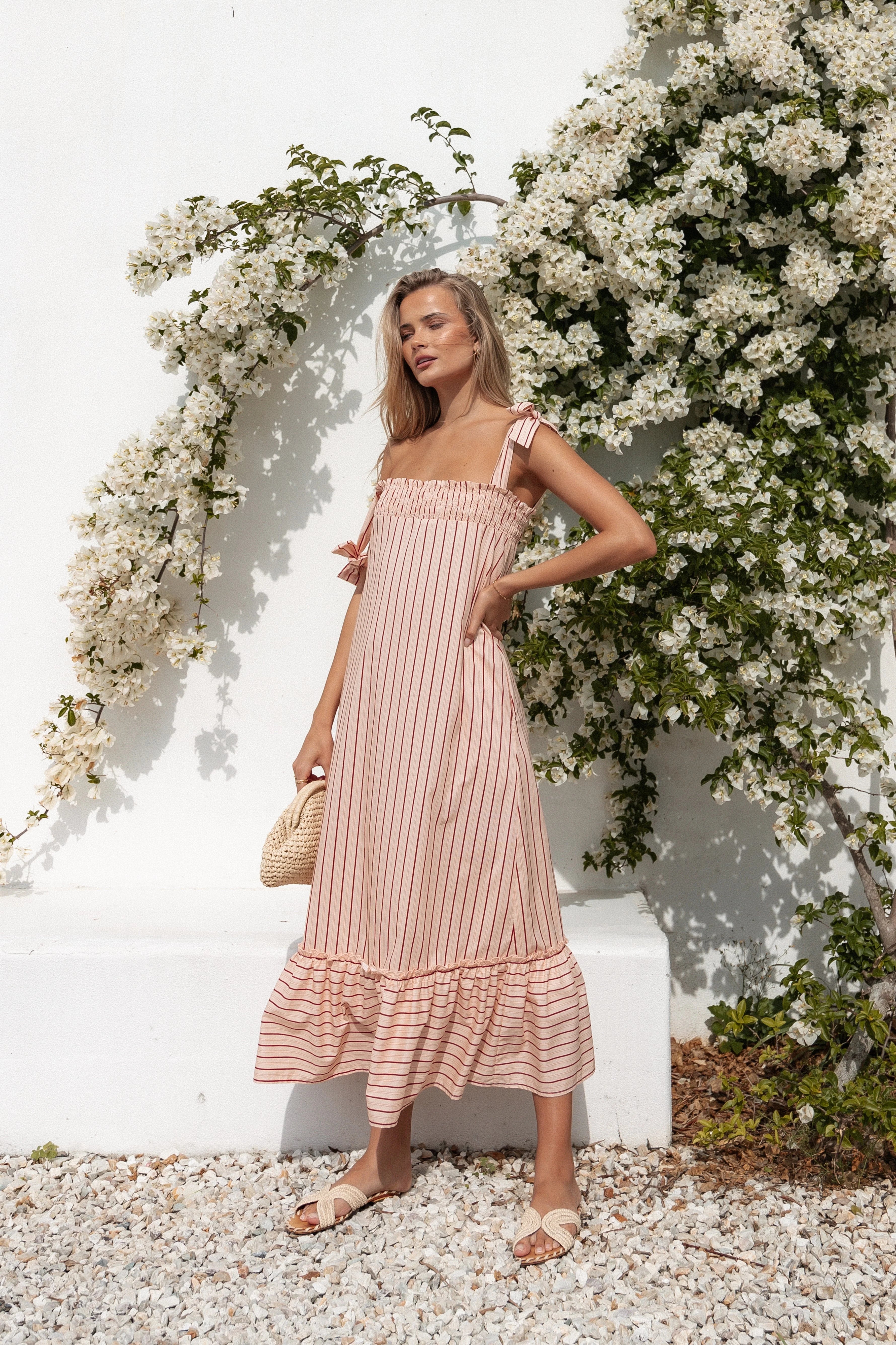 Irina Maxi Dress Pink Stripe