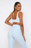 Ill Prove It Sports Crop Baby Blue White