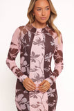 Bellatrix Spliced Maxi Dress Pink Brown Floral
