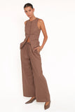 Caitlin Pant Set Brown