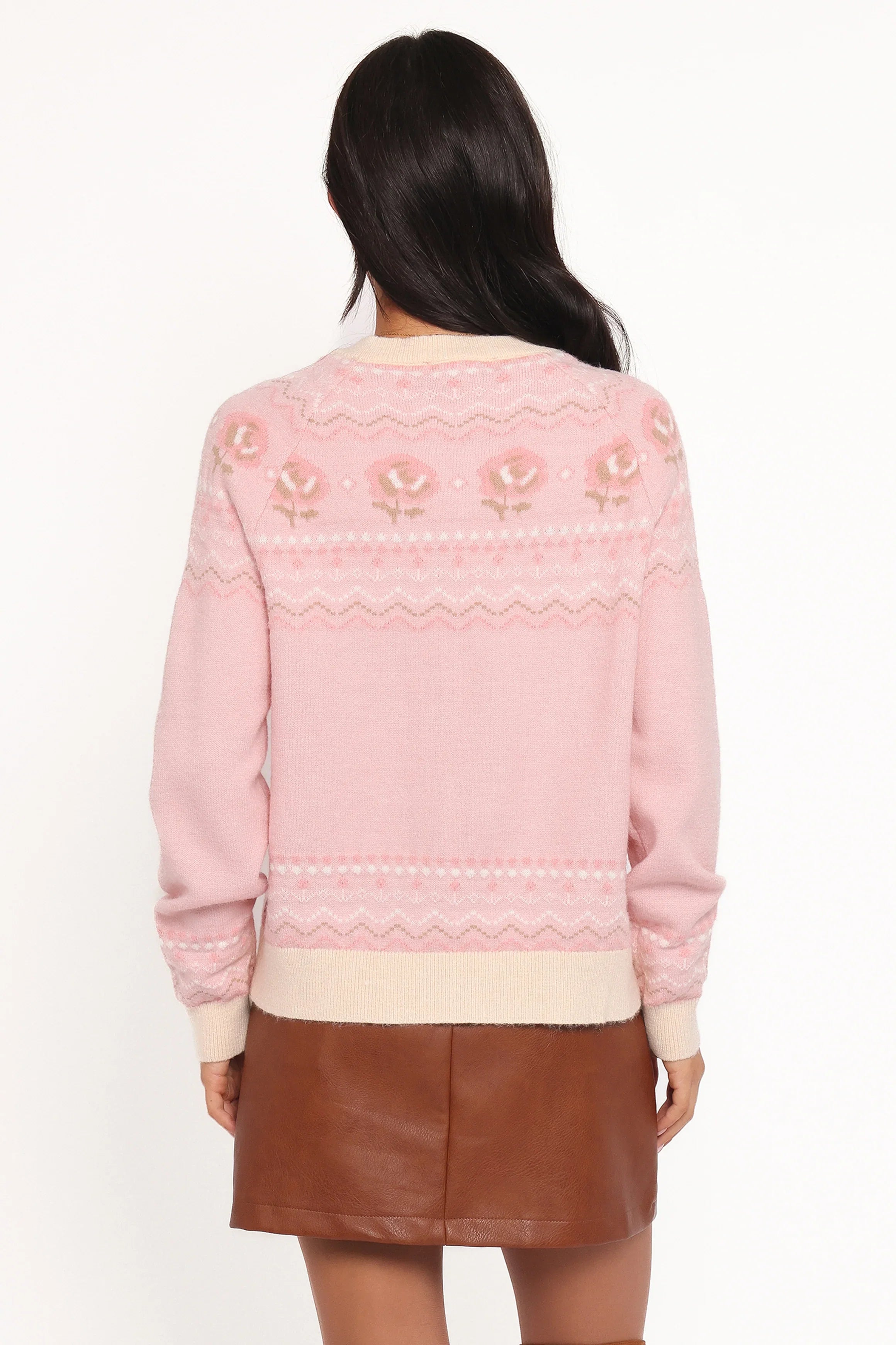 Poppi Fairisle Cardigan Pink