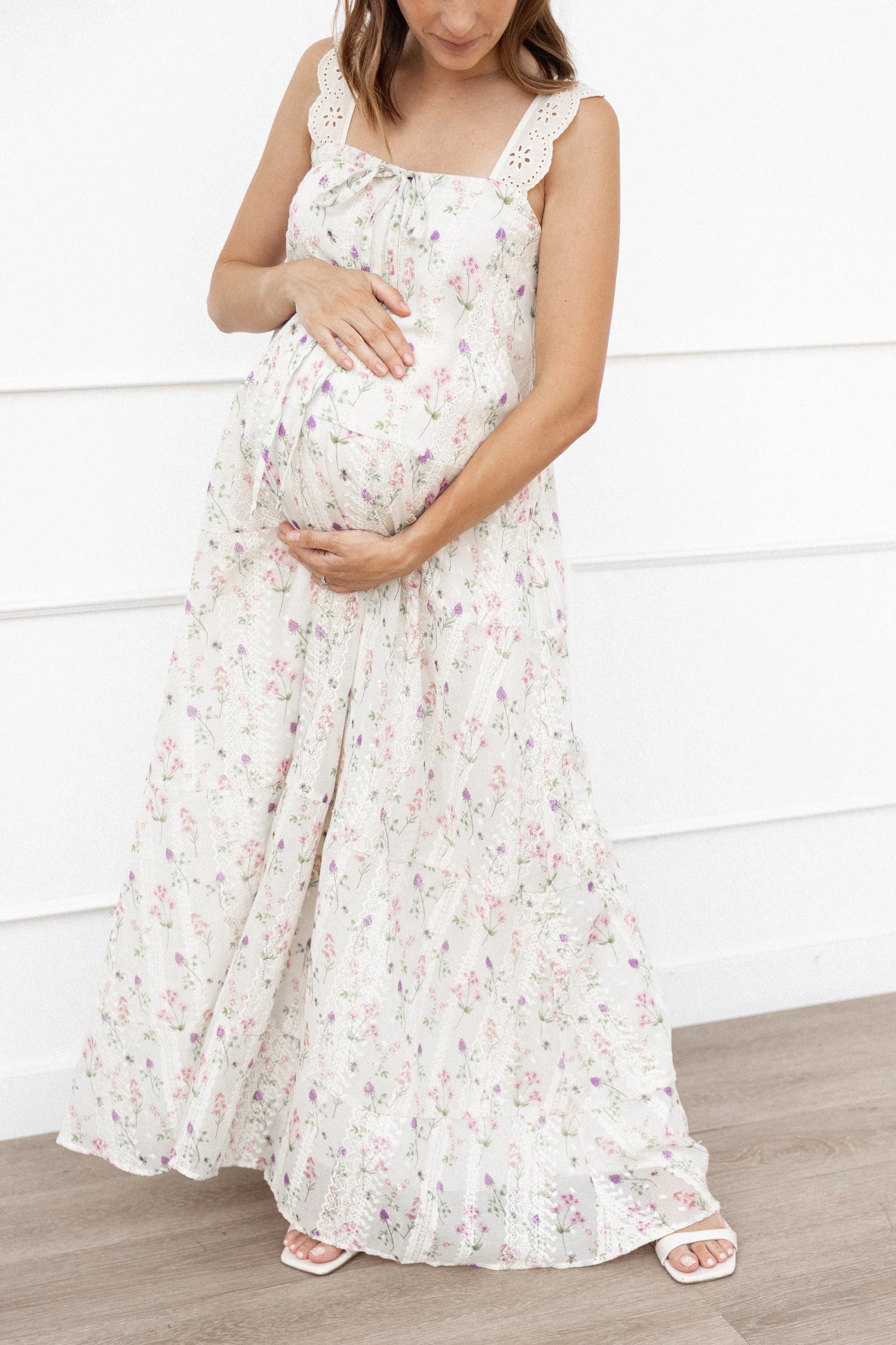 Caroline Maxi Dress Pink Floral