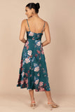 Alejandra Cowl Neck Midi Dress Emerald