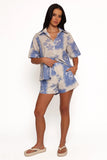 Shellie Shorts Blue Dahlia