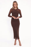 Honor Midi Dress Chocolate