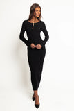 Maxwell Knit Maxi Dress Black