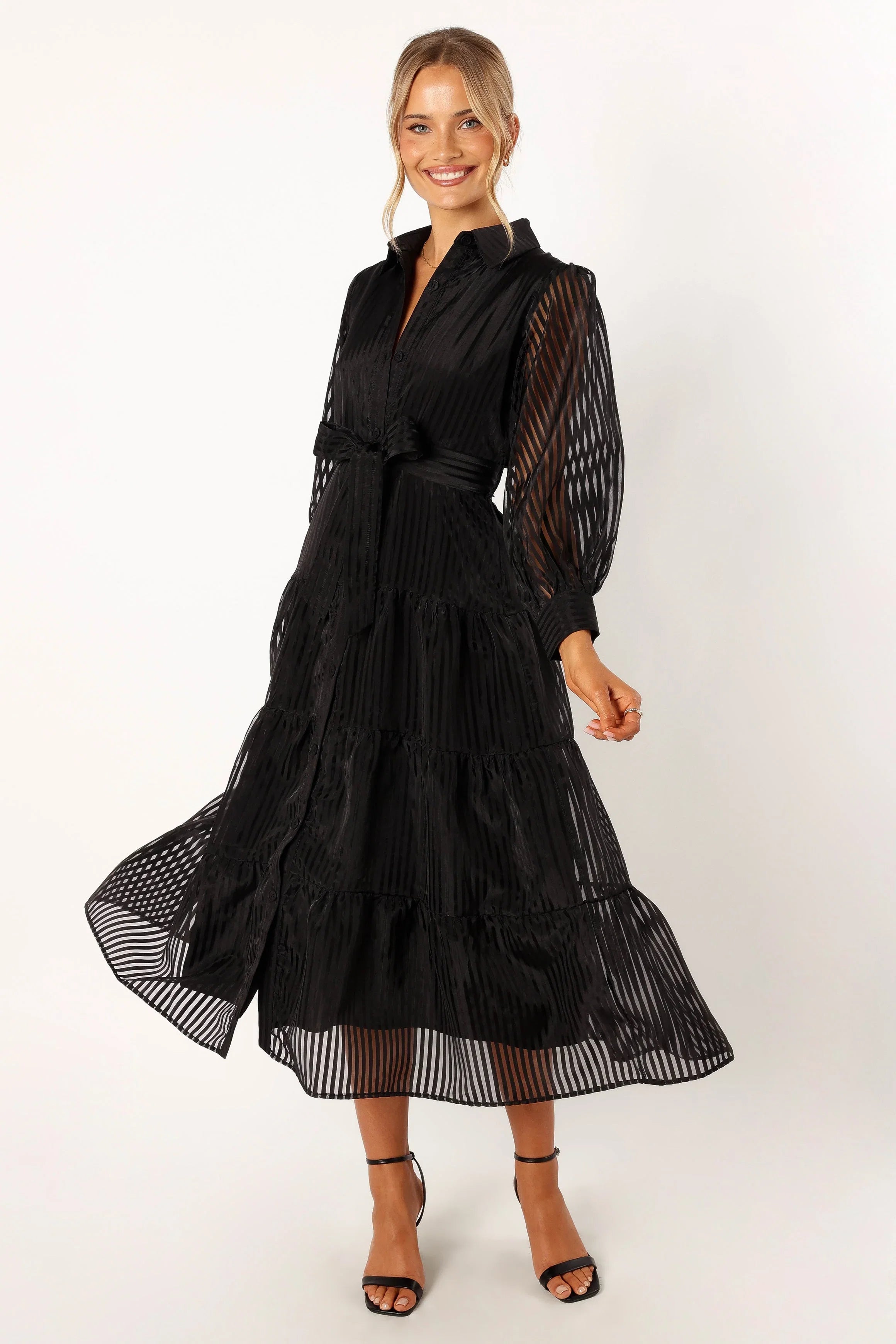 Neve Long Sleeve Maxi Dress Black