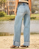 JaniaSuper Stretch High Rise Cuffed Denim