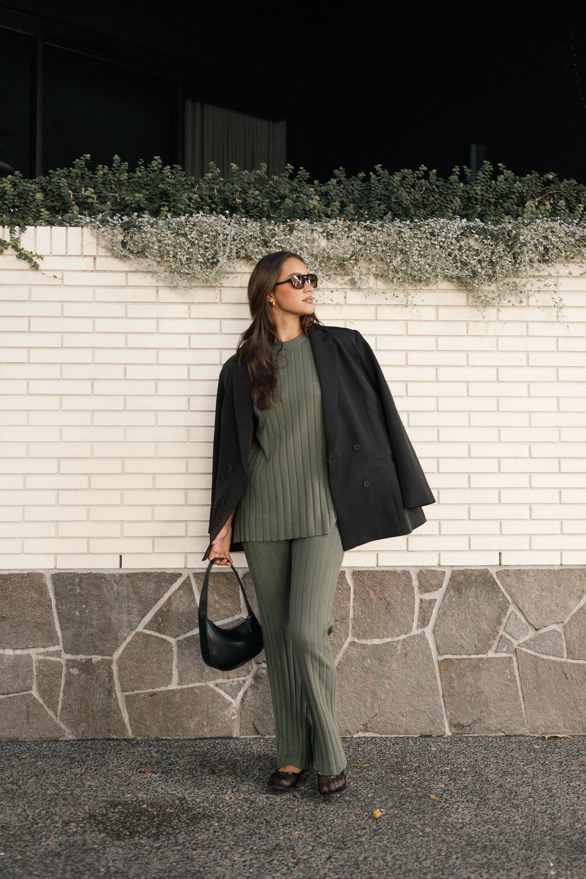 Silvie Knitted Set Olive