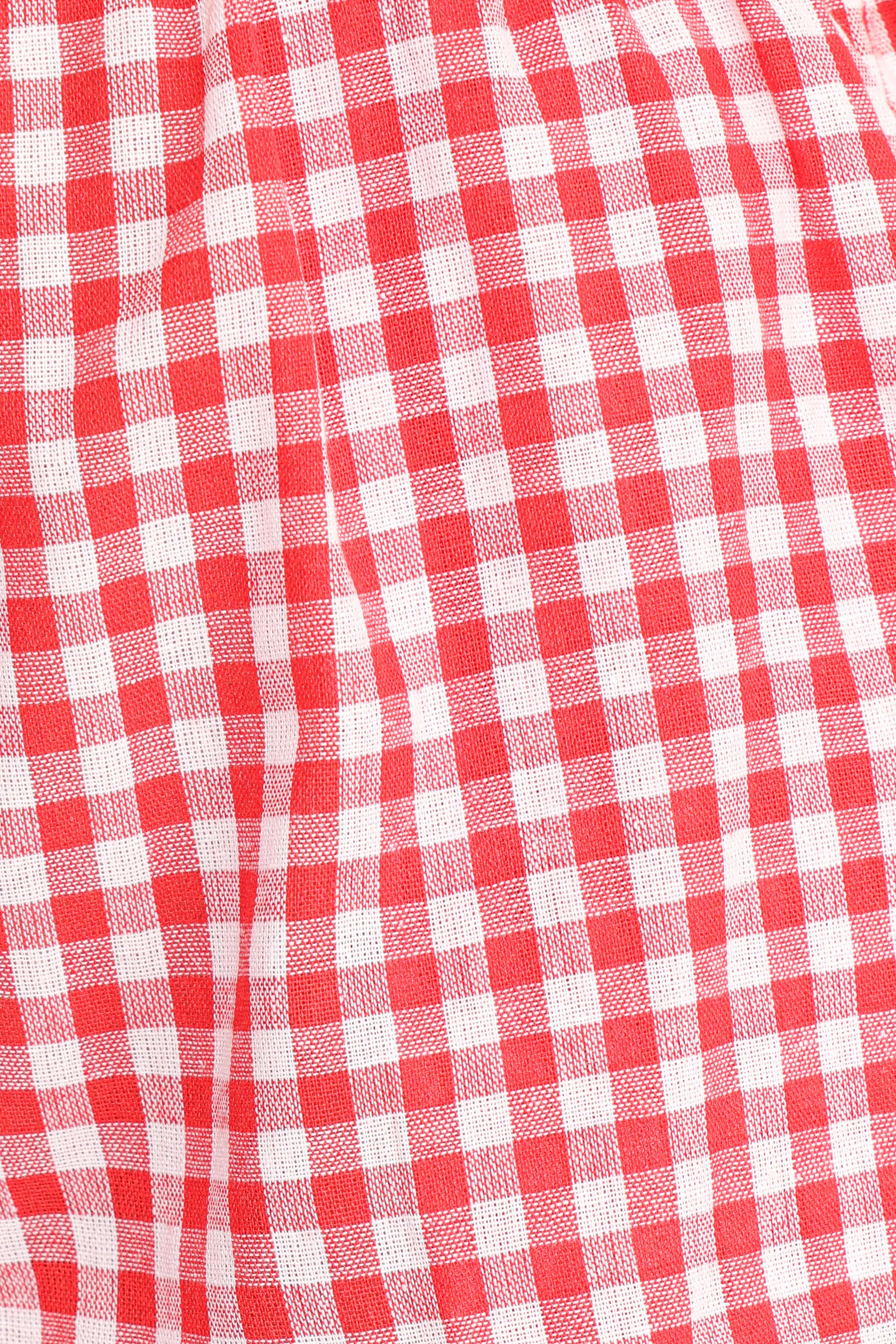 Daphne Short Set Yellow Red Gingham