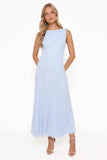 Kirsten Lace Maxi Dress Cornflower Blue
