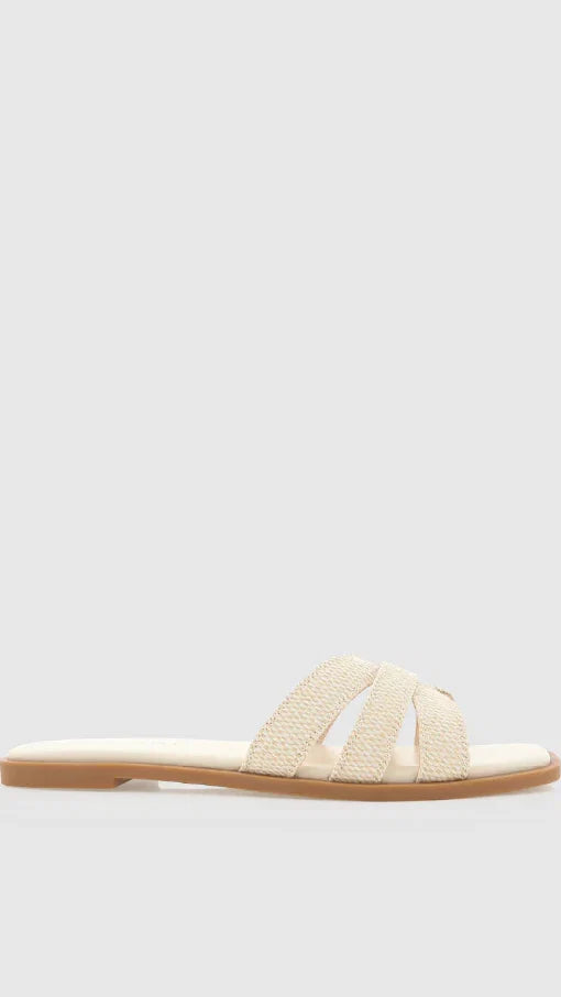 Geo Slide Cream Raffia