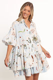 Marguerite Mini Dress Blue Floral