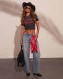 Emrie Rigid Mid Rise Barrel Leg Jeans