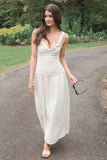 Sophina Midi Dress Brown Polka Dot