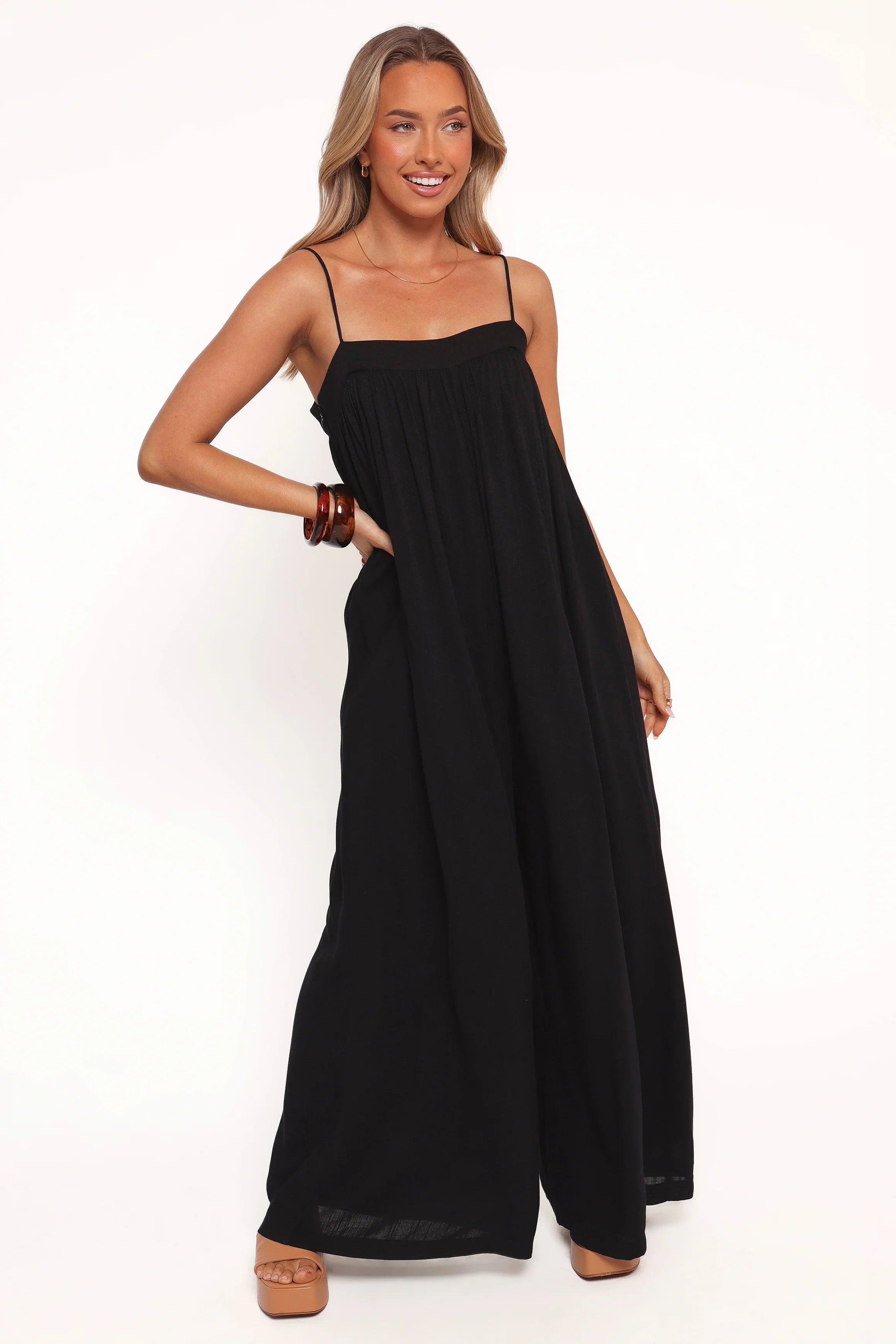 Abegail Flowy Jumpsuit Black