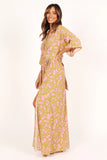 Fran Maxi Dress Green Pink