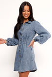 Phoenix Long Sleeve Mini Dress Denim
