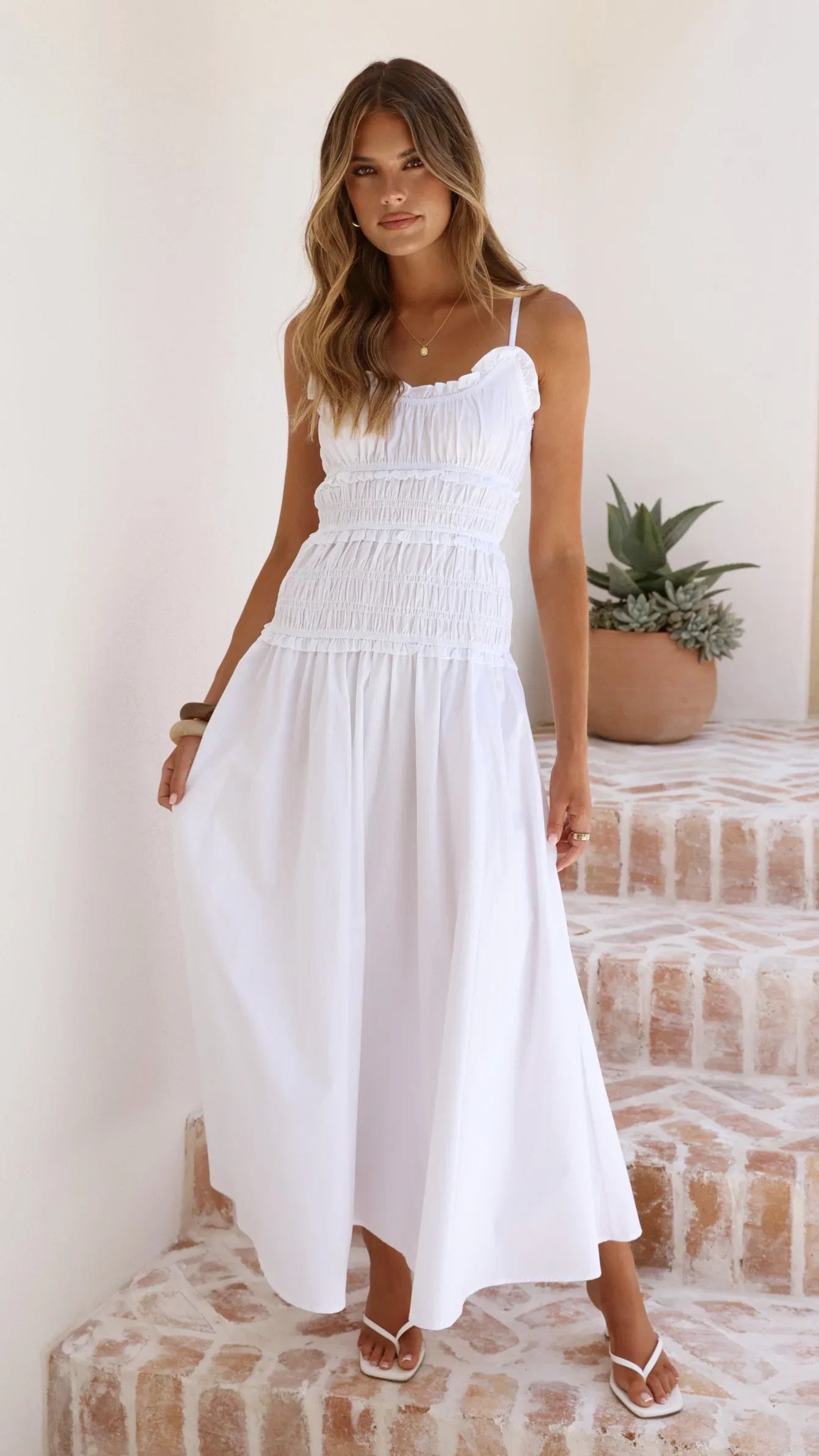 Vida Maxi Dress White