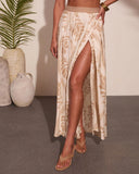 Riviera Glow Tropical Print Maxi Skirt