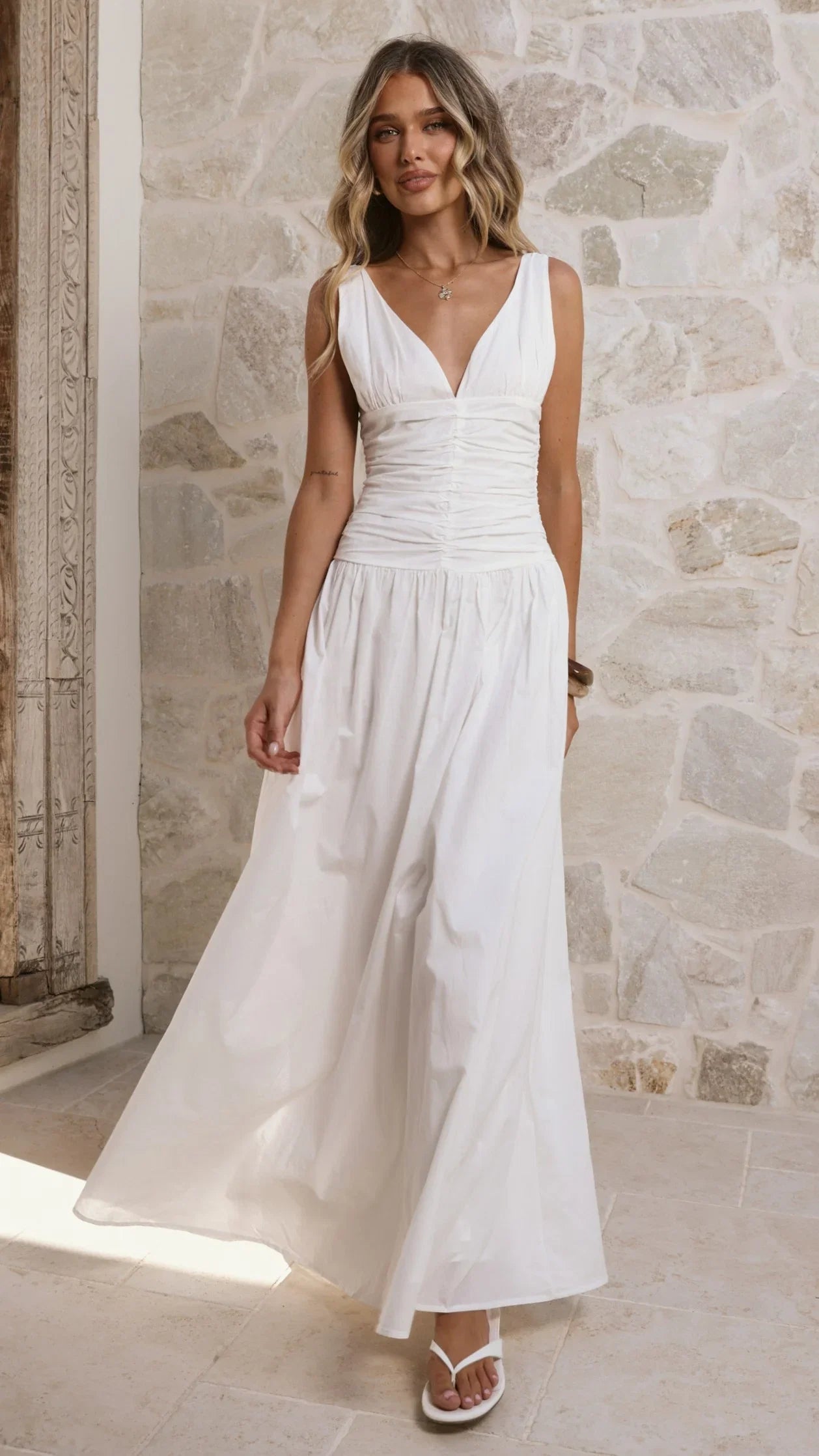 Sanya Maxi Dress White